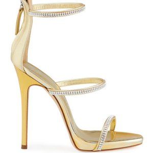 NIB Gold GIUSEPPE ZANOTTI Strappy Sandals Sz. 11
